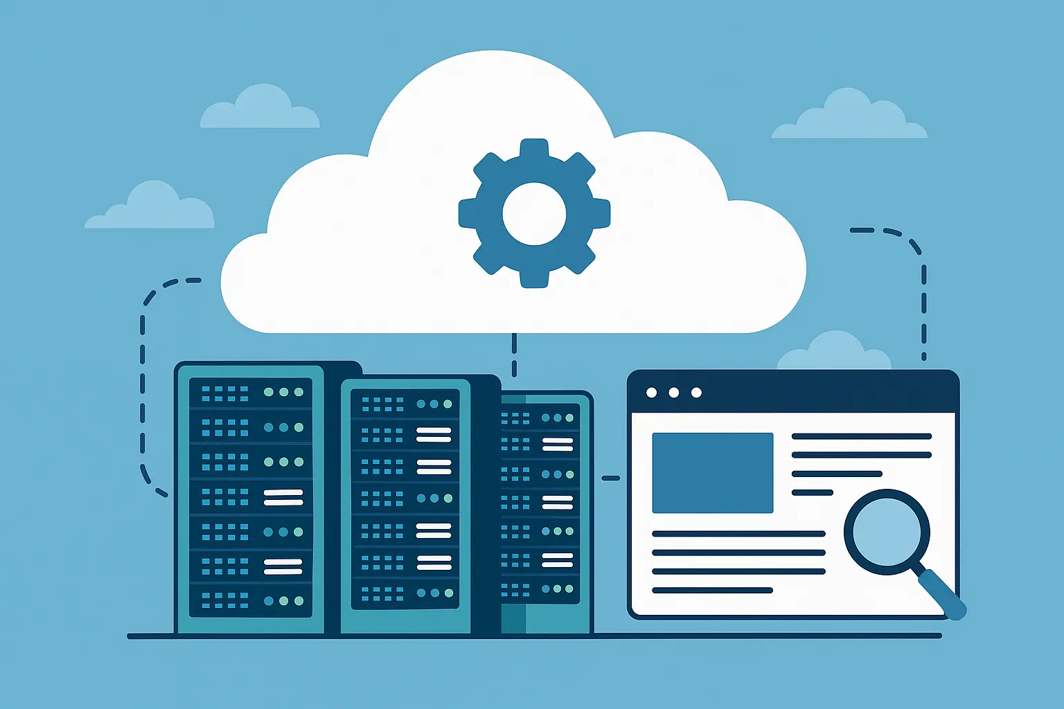 cloud hosting and server infrastructure managed for optimal website performance and SEO