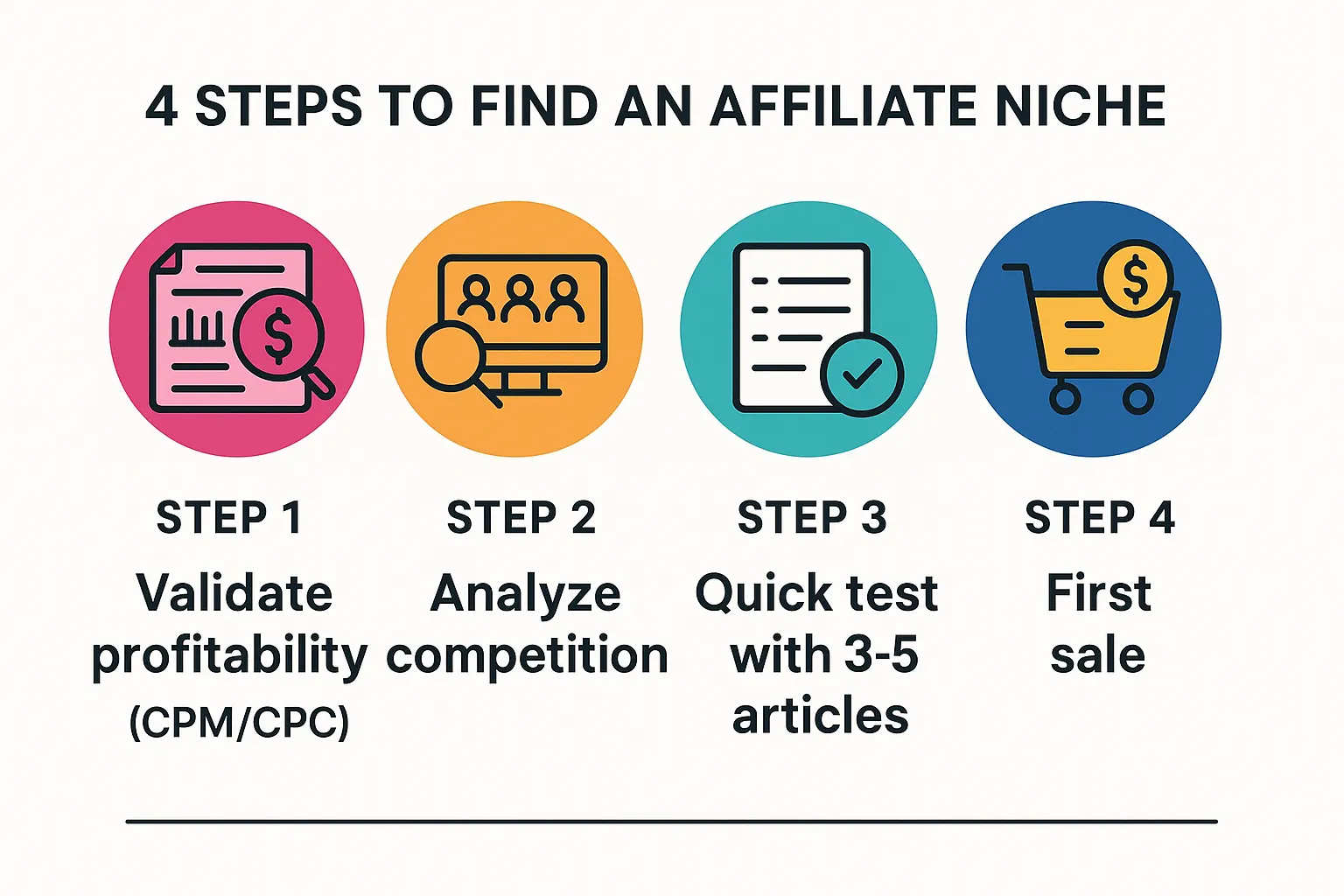 4 steps to find affiliate niche