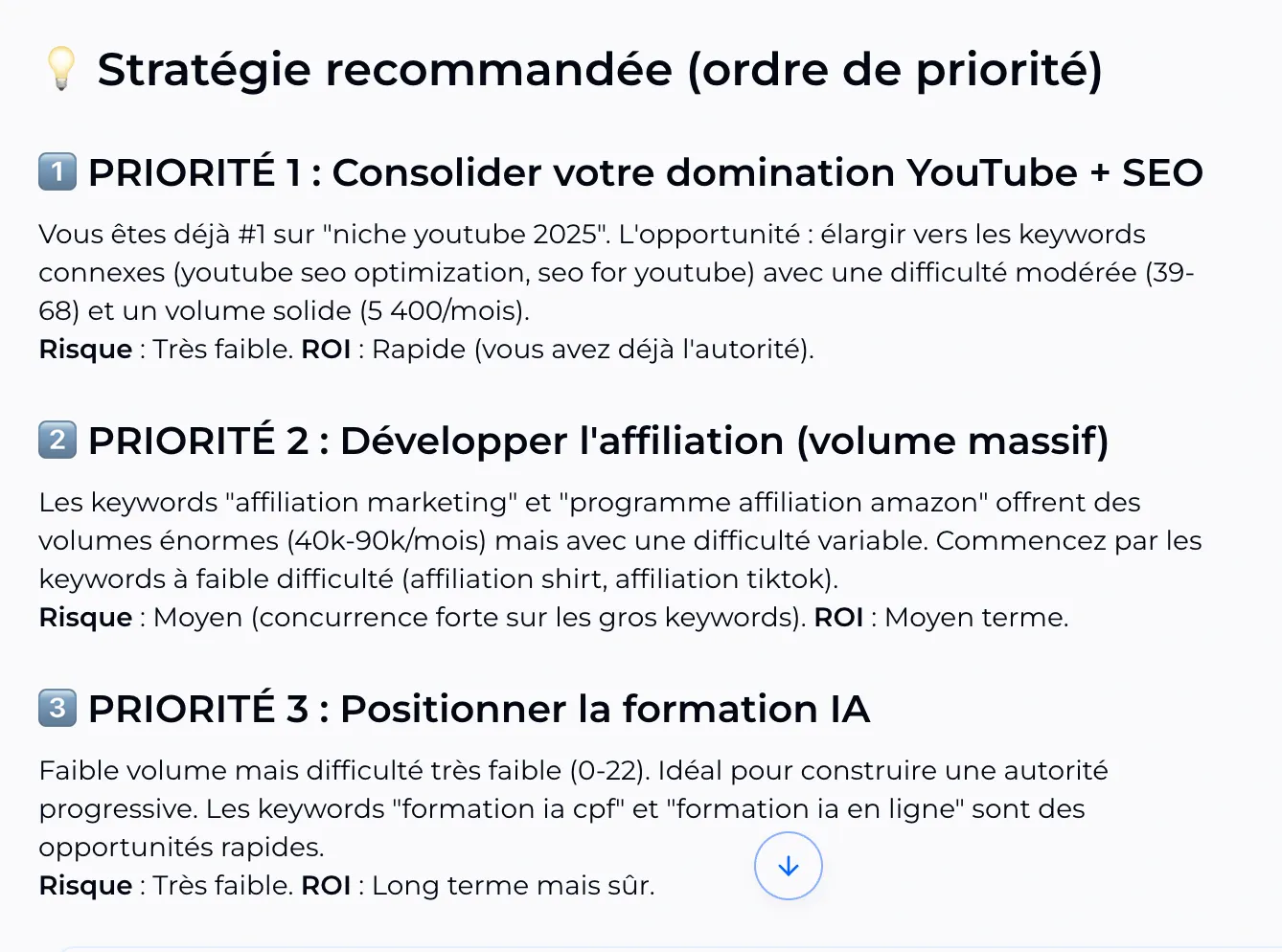 chatseo screenshot strategie seo