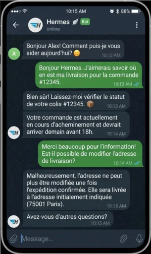 Hermes Agent IA : installez un assistant personnel avec mémoire et 40+ outils (guide complet 2026) 4 hermes telegram chat