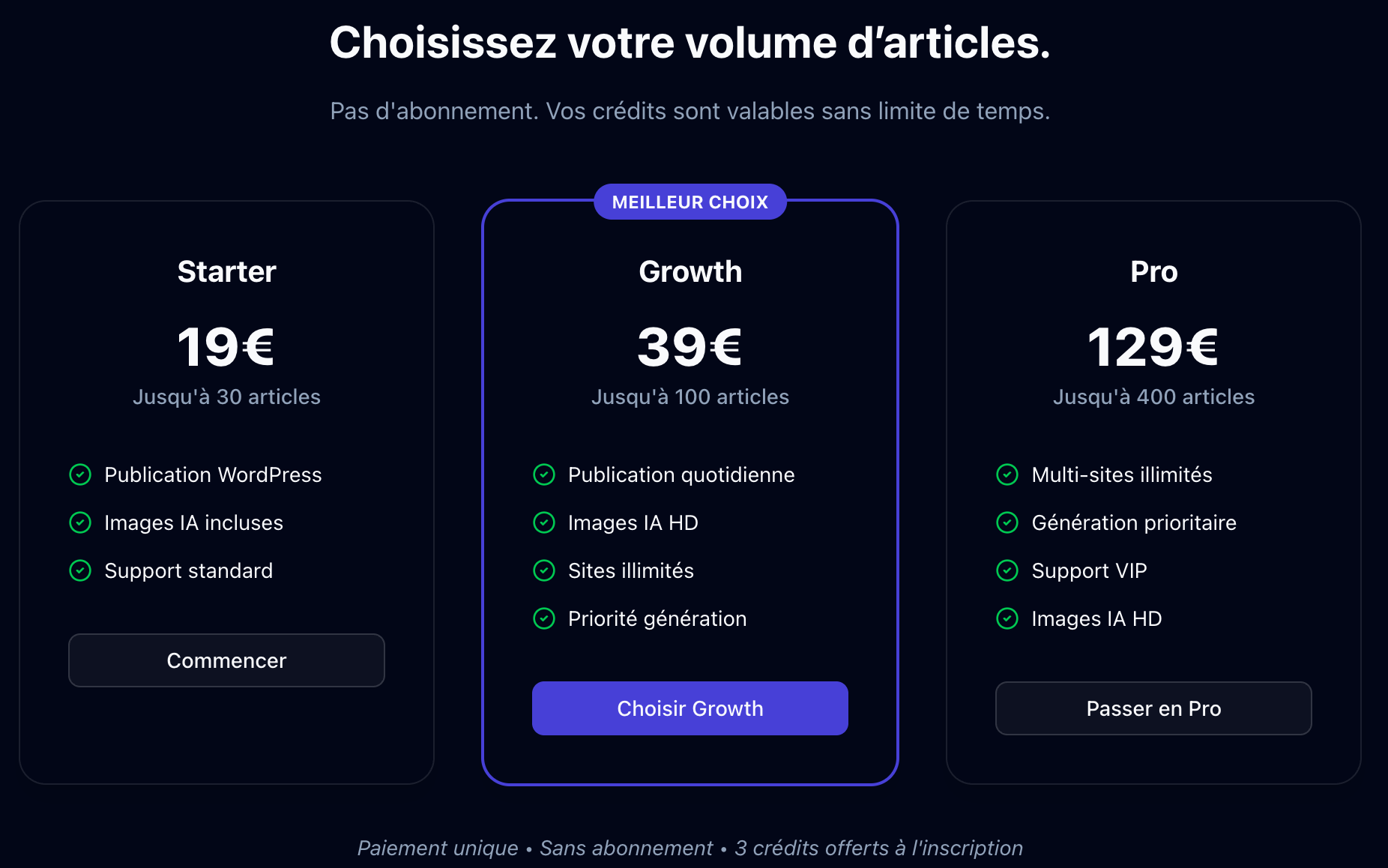 Avis Aspy.fr : L'IA qui clone votre style et remplace votre agence SEO 2 tarifs aspy