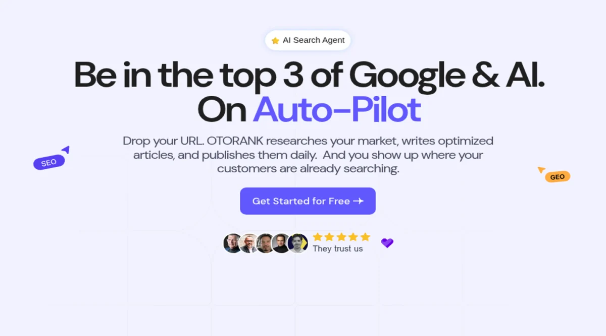 Avis Otorank 2026 : J'ai testé l'agent SEO autopilot pendant 30 jours (code promo MINTAVOCADO) 1 Page d’accueil Otorank