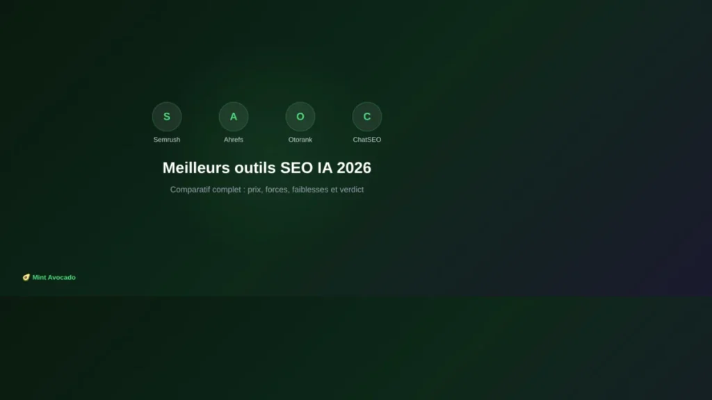 Meilleurs outils SEO IA 2026 : comparatif Semrush, Ahrefs, Otorank et ChatSEO 2 Comparatif meilleurs outils SEO IA 2026